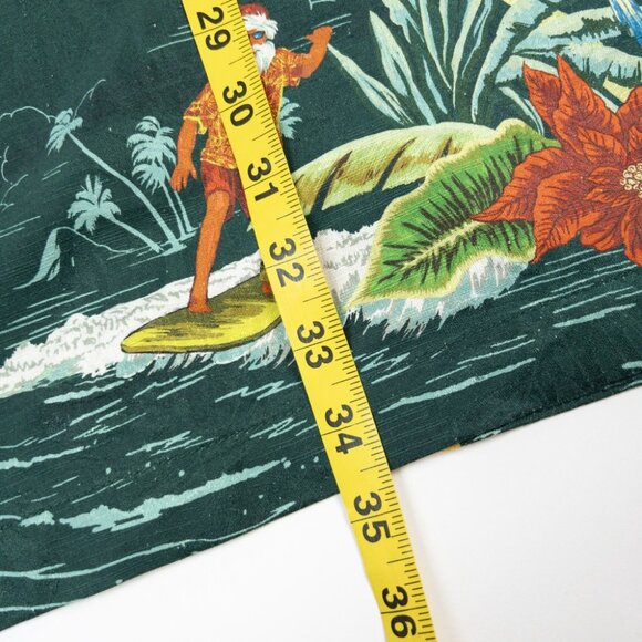 Tommy Bahama Santa Christmas Shirt Men's 3XL Silk Hawaiian Green Aloha Holidays - Picture 13 of 16
